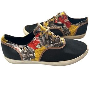 Le Coq Sportif Floral‎ Canvas Sneakers Low Top Casual Shoes Men's Size 10 Casual